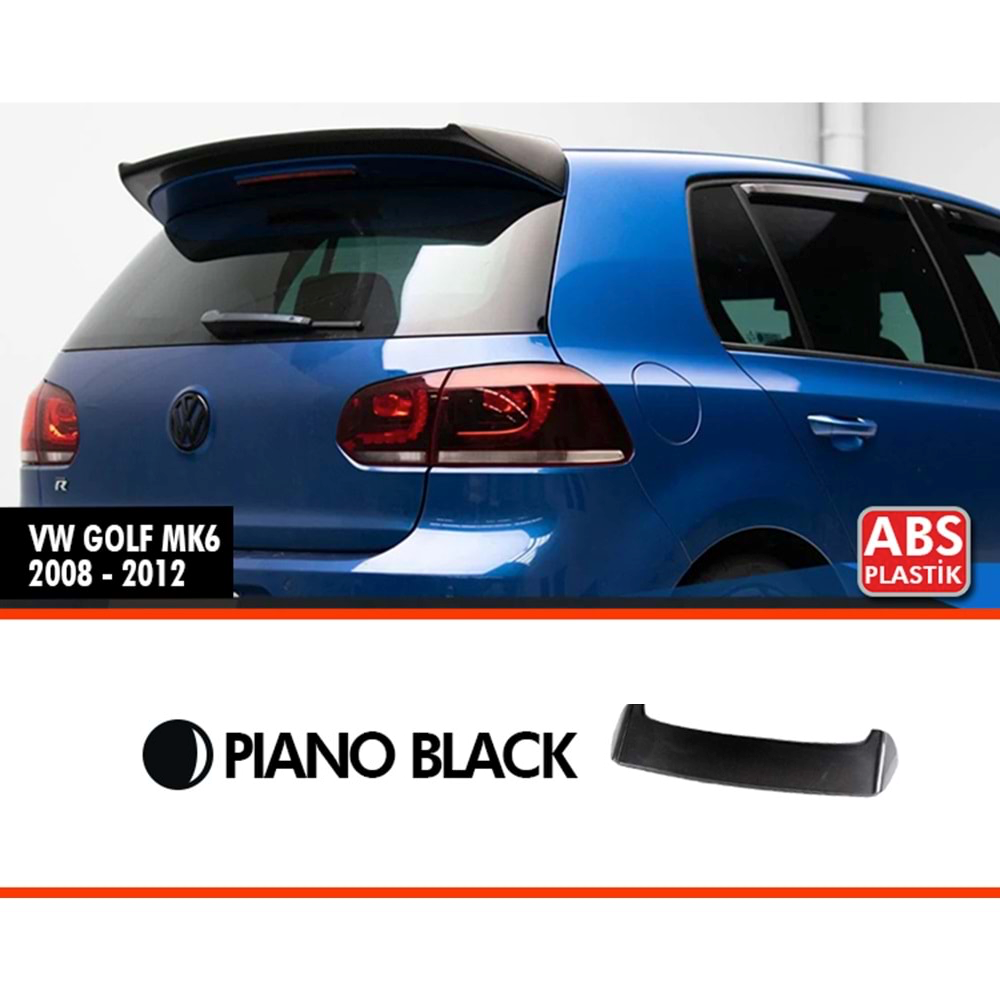 Спойлер за задно стъкло стил GTI OSIR за Volkswagen Golf 6 черен пиано лак
