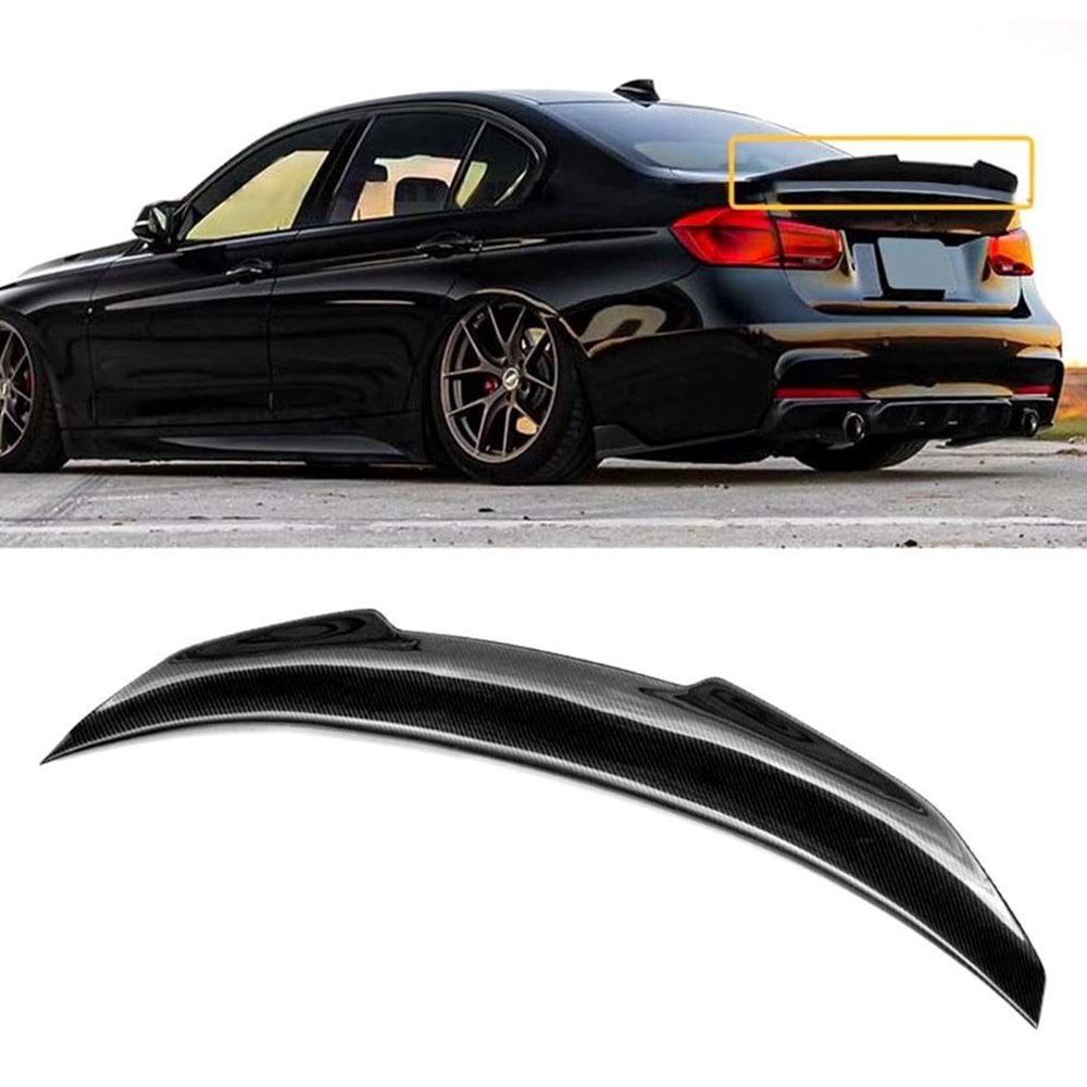 Eleron spate stil PSM pentru BMW Seria 3 F30 lac negru piano / 2012-2018
