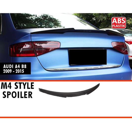 Спойлер тип М4 за Audi A4 B8 2009-2015 черен пиано лак