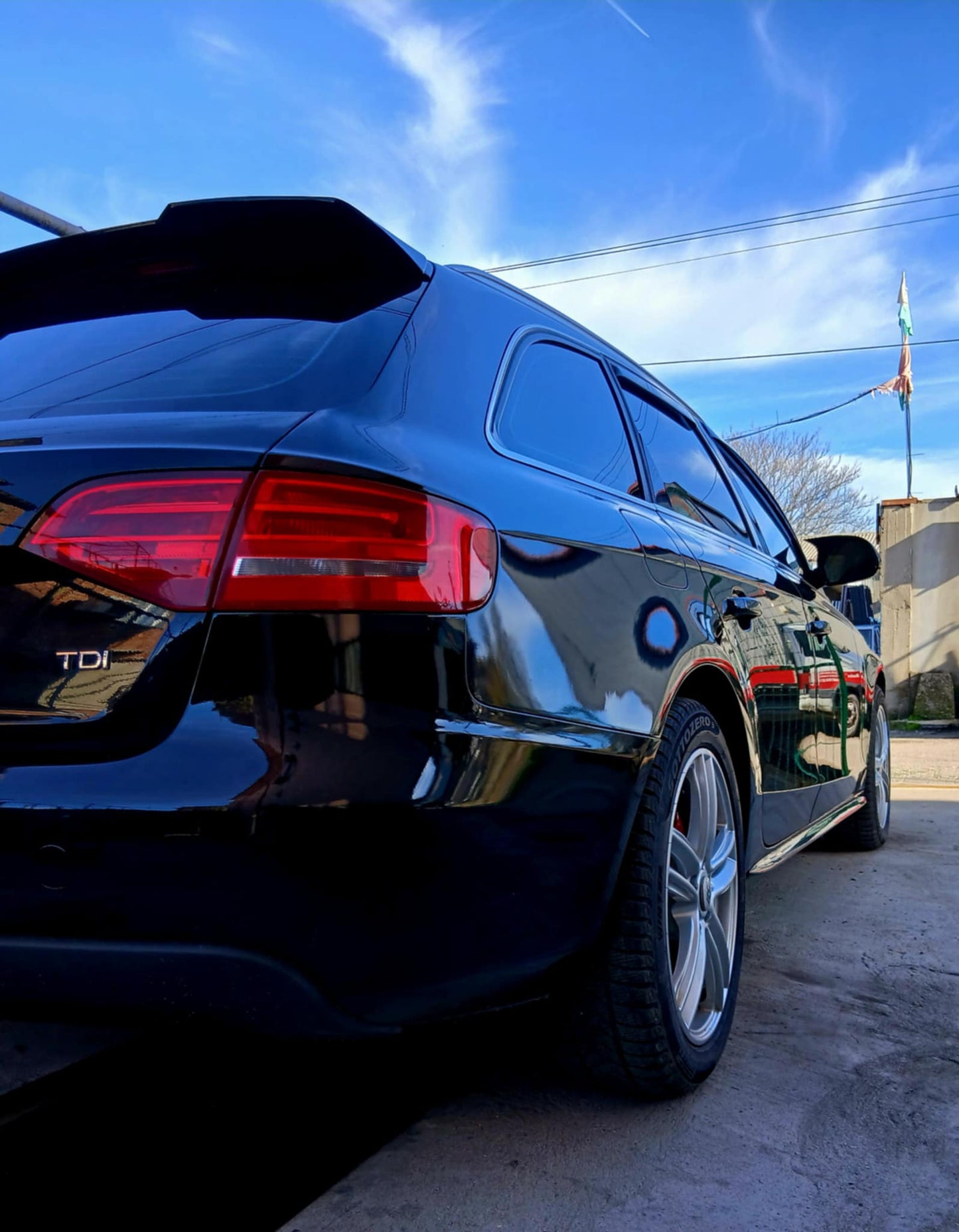 Спойлер за Audi A4 B8 2008-2015 RS Style черен пиано лак