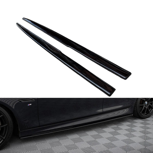 Универсални тунинг добавки за прагове - черен пиано лак